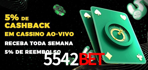 Promoções do cassino ao Vivo 5542bet